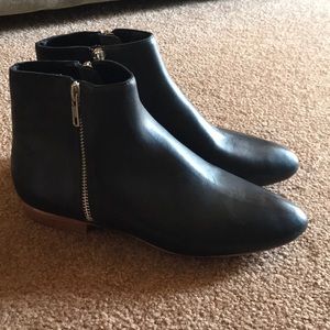 Loeffler Randall Black leather ankle boots